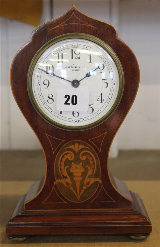 Edwardian mahogany mantel clock